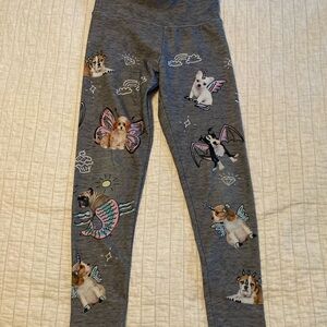 Justice Gray Leggings with Whimsical Animal Print